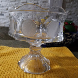 Fostoria Coin Glass Clear Compote
